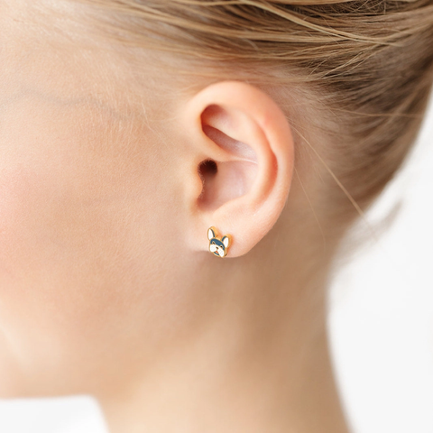 Frenchie Earrings - 18K Gold Plated