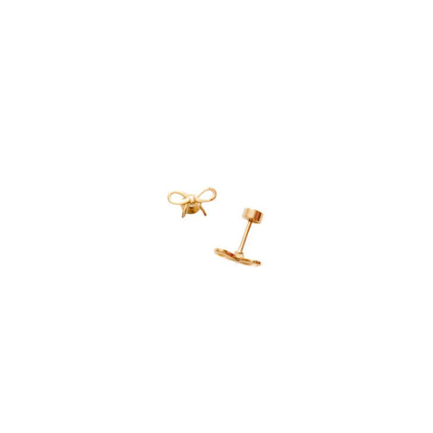 Bow Earrings - 18K Gold Plated, Hypoallergenic