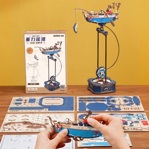 MCD02 Rokr Ocean Fisher Diy Pendulum Toy 3D Puzzle