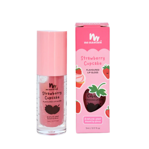 Natural Lip Gloss Wands Strawberry Cupcake