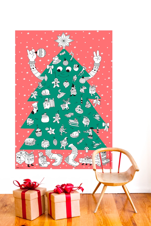 Giant Coloring Poster Christmas Tree