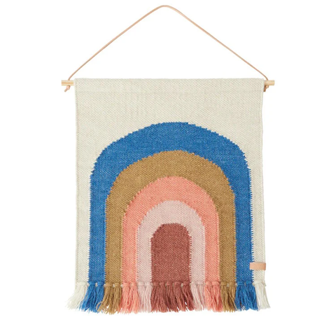 Follow The Rainbow Mini Wall Rug - Blue