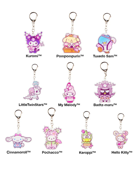 tokidoki x Hello Kitty & Friends Cherry Blossom Acrylic Keychain Blind Box