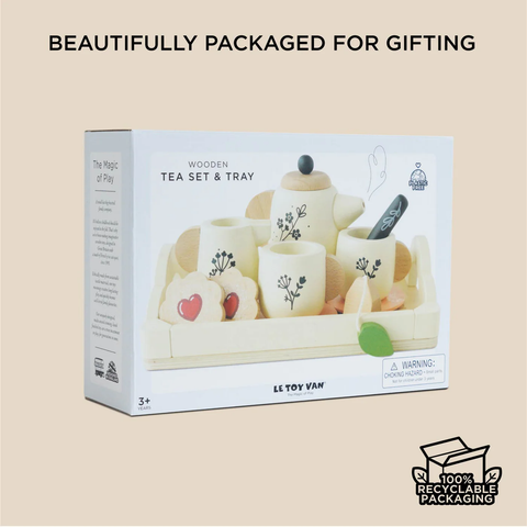 Wooden Tea Set & Tray