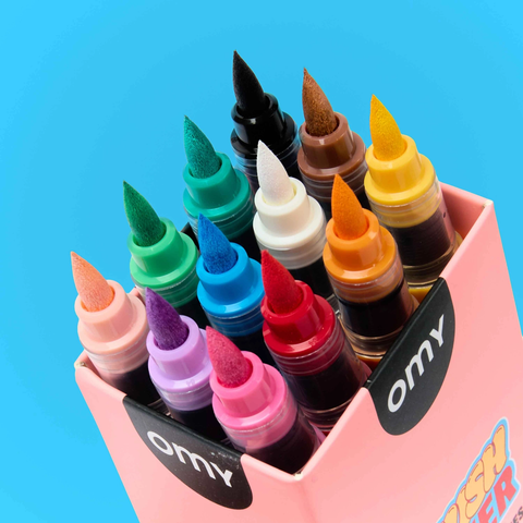 12 Brush Power Acrylic Markers