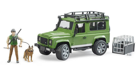 Land Rover w/ Forester and Dog