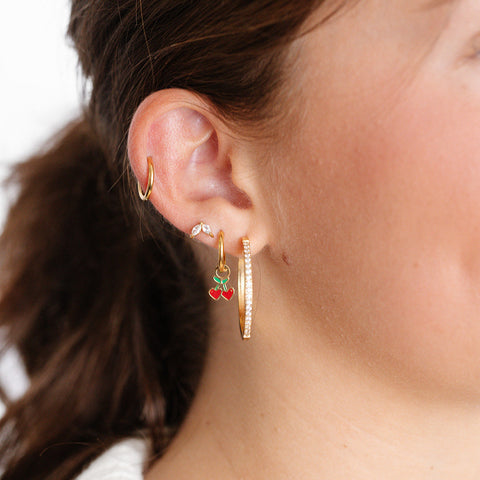Large Diamond Hoop Earrings