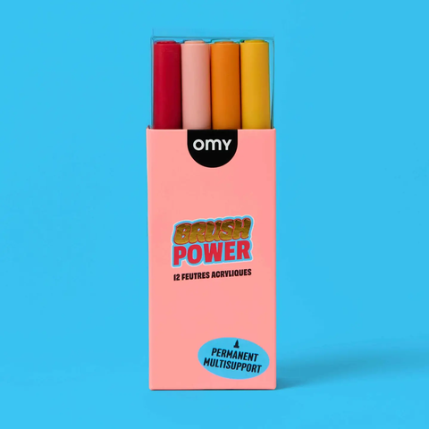 12 Brush Power Acrylic Markers