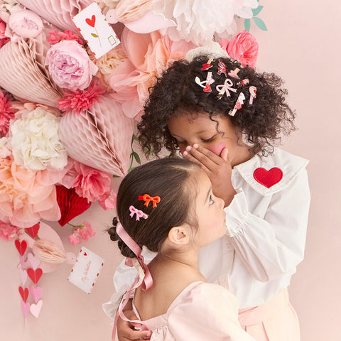 Valentine's Hair Clips (x 8)