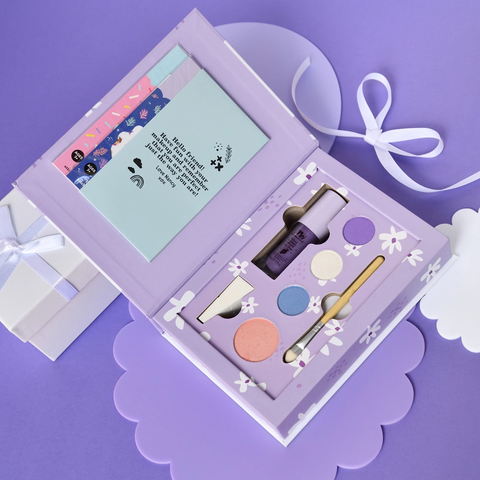 Nancy Kids Natural Pressed Powder Purple Makeup Palette Kit