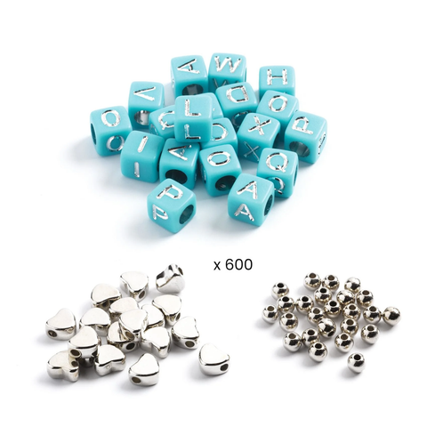 Alphabet Beads - Silver