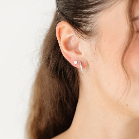 Gem Hoop Earrings