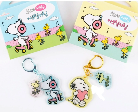 Snoopy Secret Double Acrylic Keyring Random Box