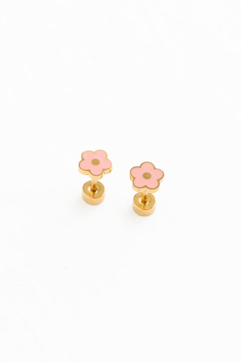 Petite Flower Earrings - 18K Gold Plated, Hypoallergenic