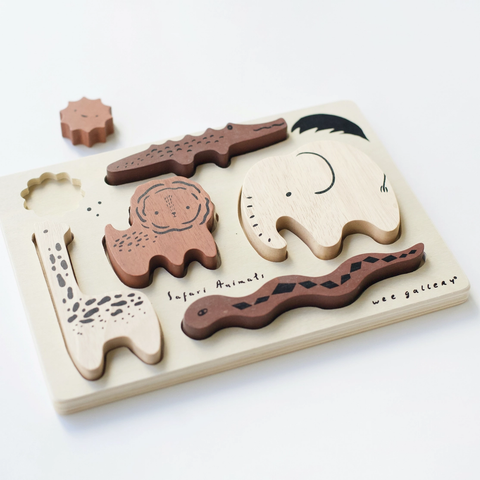 Wooden Tray Puzzle - Safari Animals (2nd Edition)