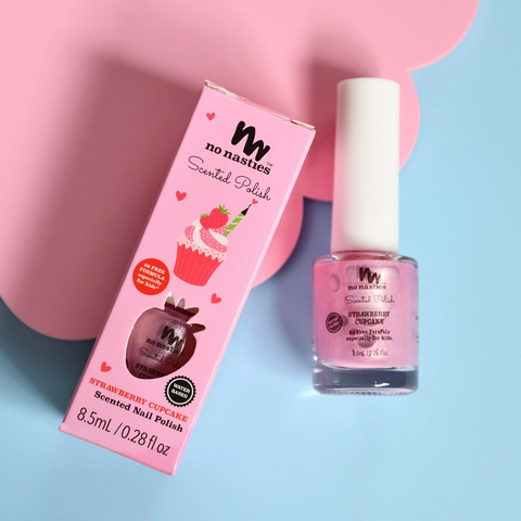 STRAWBERRY CUPCAKE Scented Scratch Off Kids Nail Polish