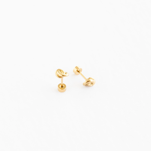 Knot Earrings - 18K Gold Plated, Hypoallergenic