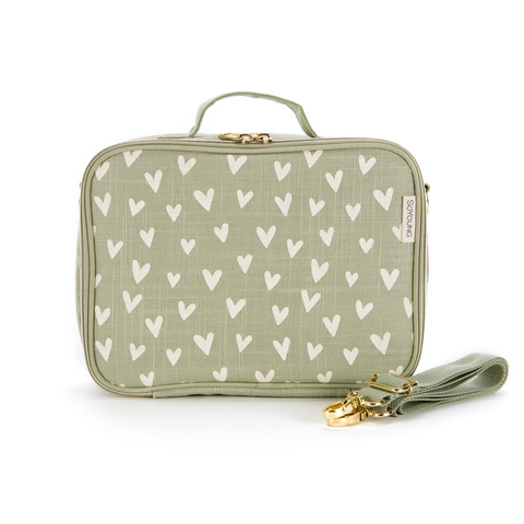Lunch Box - Little Hearts Sage