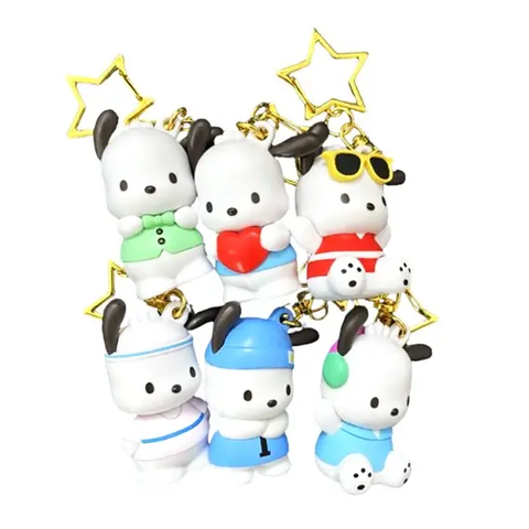 Sanrio Cute Pochacco Figure Key Ring Random Capsule Box