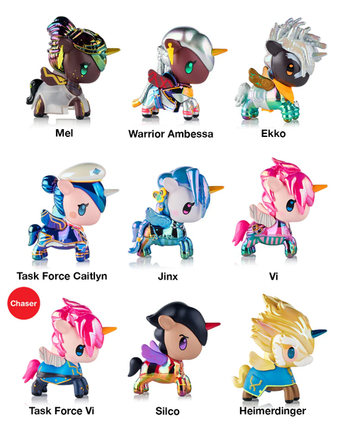 tokidoki x ARCANE Unicorno Black Light Chrome Blind Box
