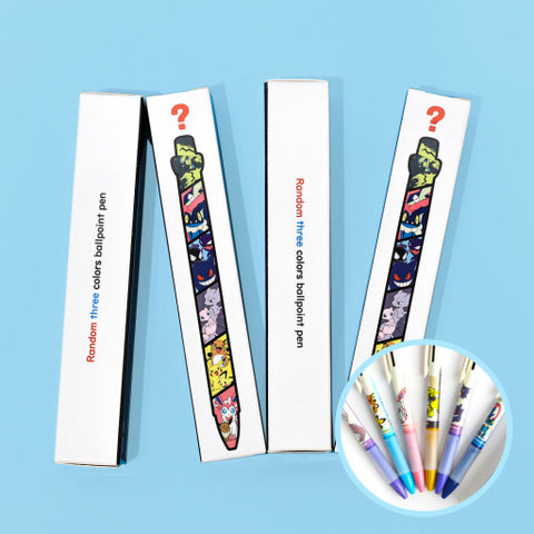 Pokemon 3 Color Ballpoint Pen Random