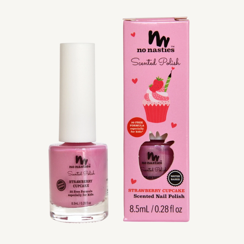 STRAWBERRY CUPCAKE Scented Scratch Off Kids Nail Polish