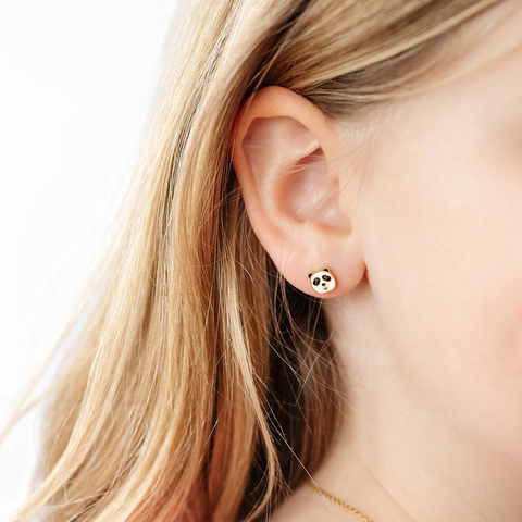 Panda Earrings - 18K Gold Plated