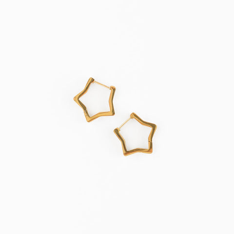 Star Hoop Gold - 18k gold-plated