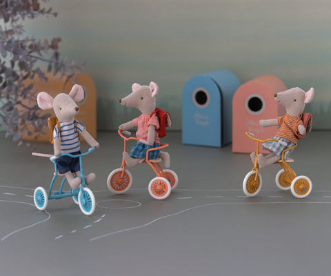 Tricycle Mouse, Big Sister With Bag - Red