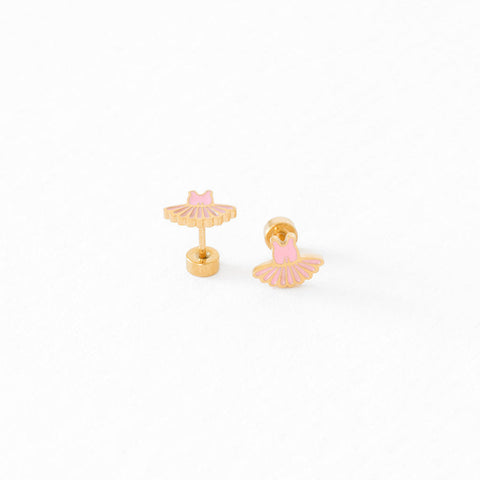 Ballet Tutu Earrings - 18K Gold Plated