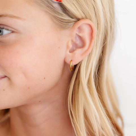 Endless Hoop Thin Gold Earrings