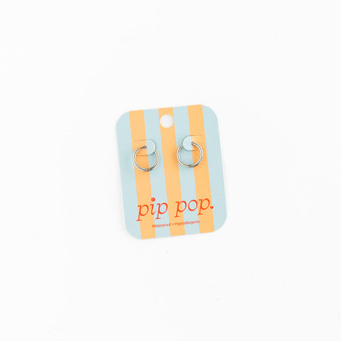Endless Hoop Thin Silver Earrings