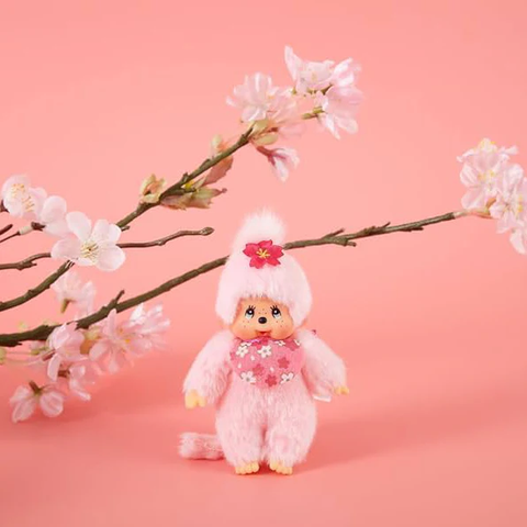 Monchhichi Cherry Blossom Keychain Girl