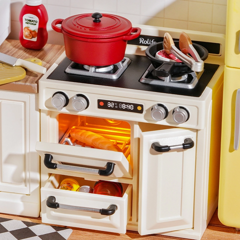 DW008 Happy Meals Kitchen Rolife Diy Miniature House