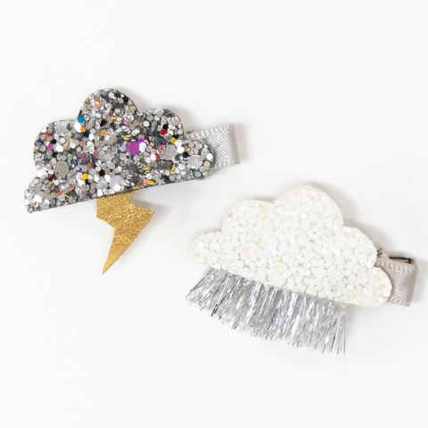 Sparkly Weather Hair Clips