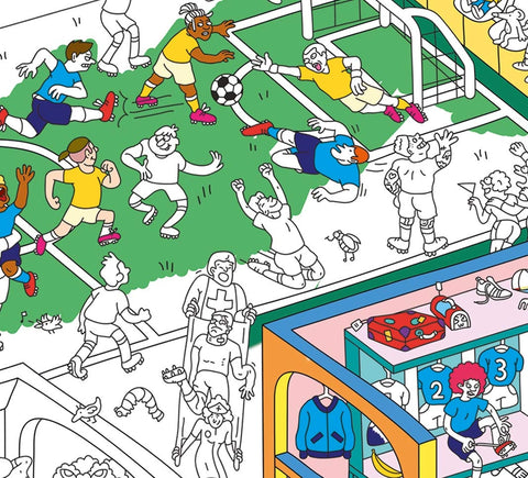 Giant Coloring Poster Folded Soccer