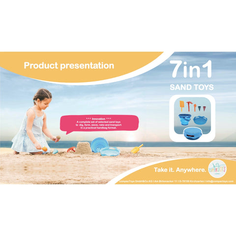 7-in-1 Sand Toy Set - Blue