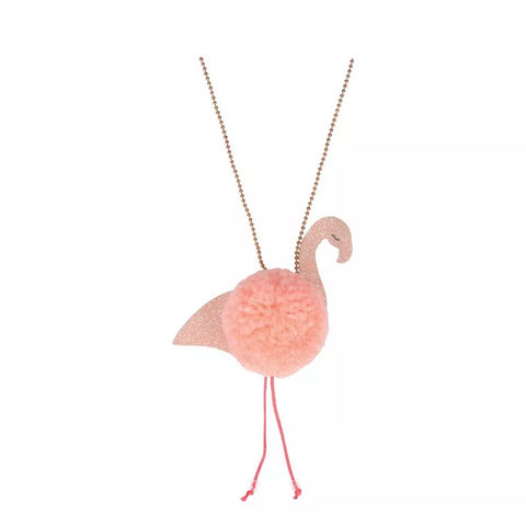 Necklace Flamingo Pompom