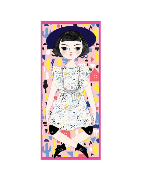 Mailable Paper Doll Card Olive