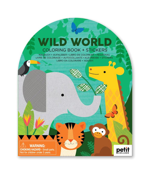 Coloring Book + Stickers Wild World