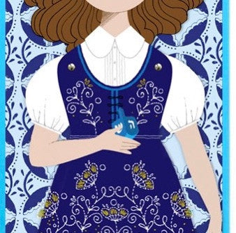 Mailable Paper Doll Card Esther w- Dreidel