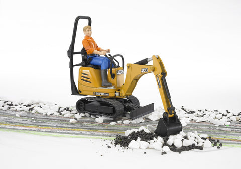 JCB Micro excavator & Construction worker