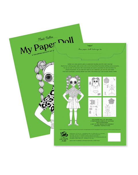 Coloring Paper Doll Kit Nellie