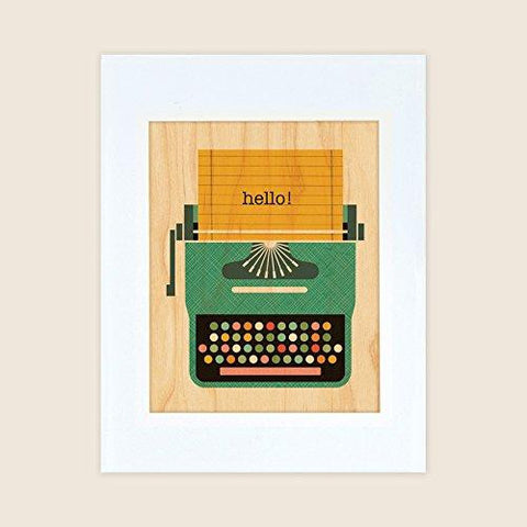 Wooden Print Typewriter