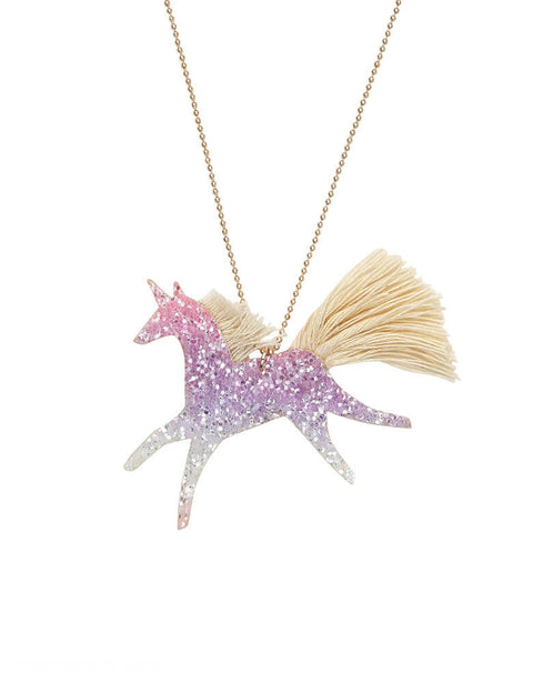 Ombre Glitter Unicorn Necklace