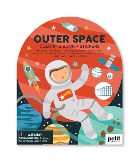 Coloring Book + Stickers Outer Space