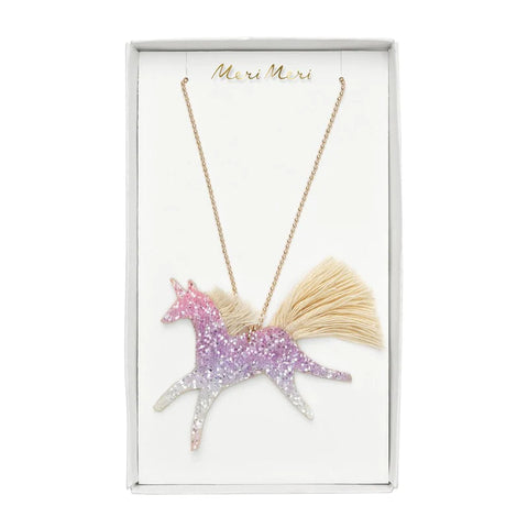 Ombre Glitter Unicorn Necklace