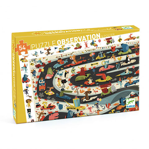 Observation Puzzle 54pcs Automobile Rally