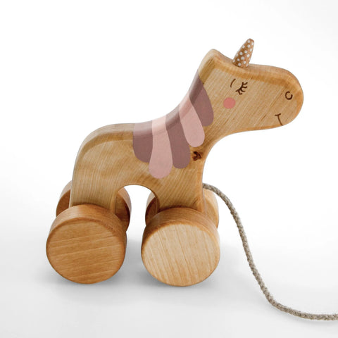 Wooden Pull Toy Unicorn